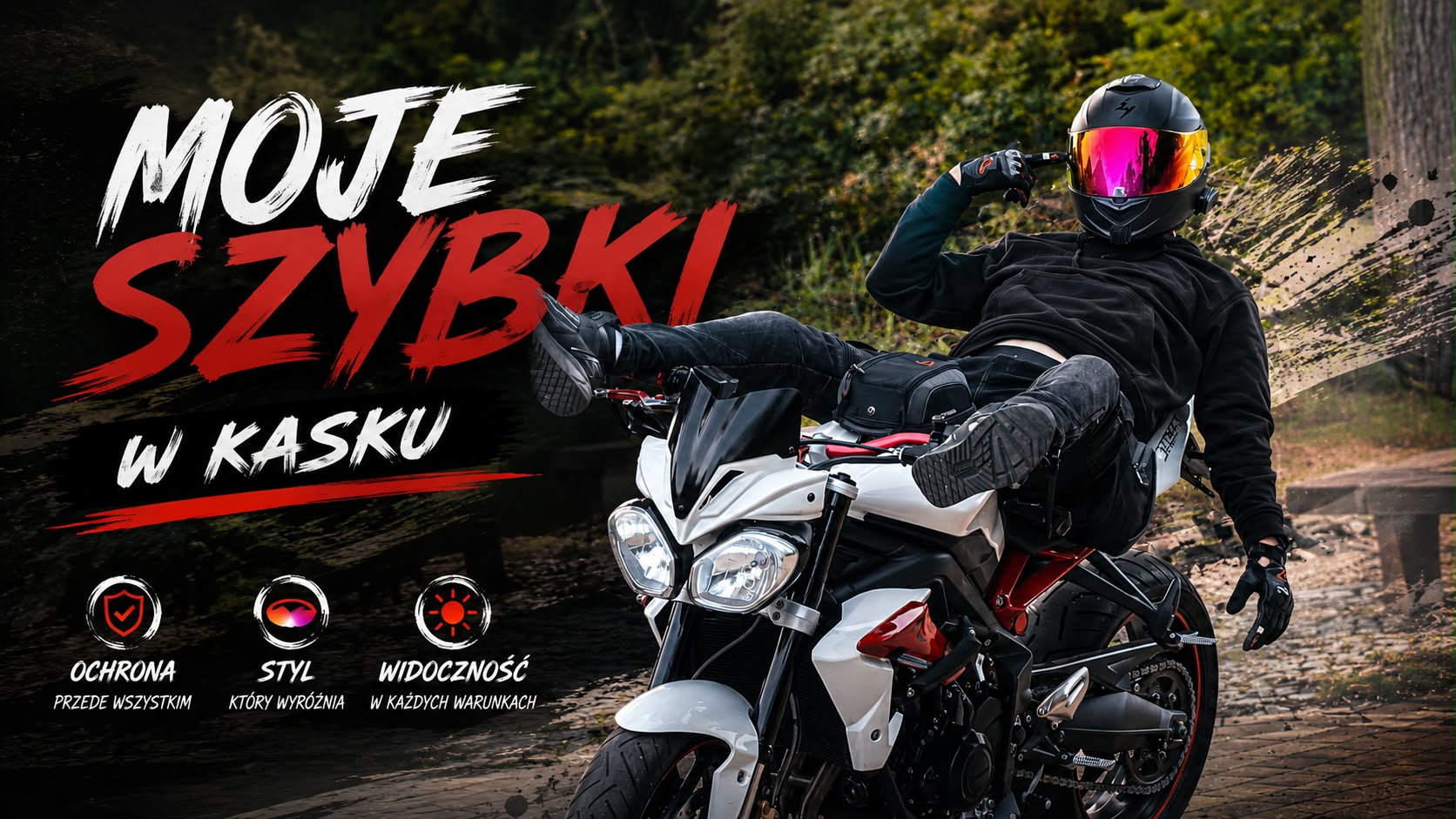Kolorowe wizjery do kasku